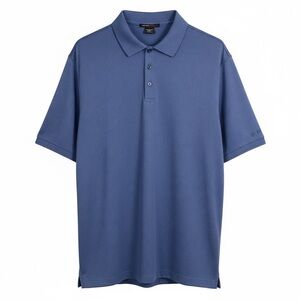 Nike Dri Fit Tiger Woods Collection Blue Mens Polo Golf Shirt Size L Sporty